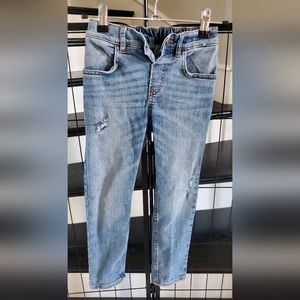 Kids Blue Denim Jeans | Snap Closure | Elastic Waist
